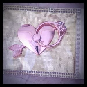 Ring holder/cell phone accessory